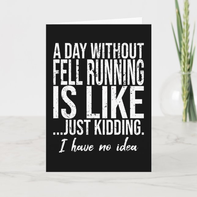 Fell som kör rolig sportgåva kort (Framsida)