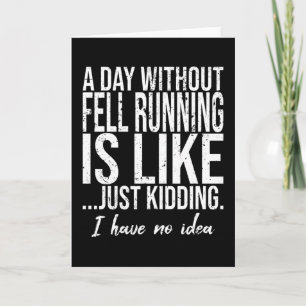 Fell som kör rolig sportgåva kort