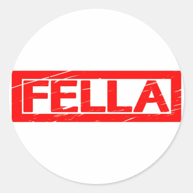 Fella Frimärke Runt Klistermärke (Framsida)