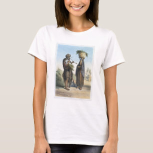 Fellahman och kvinna, illustration från 'Vallen Tee Shirt