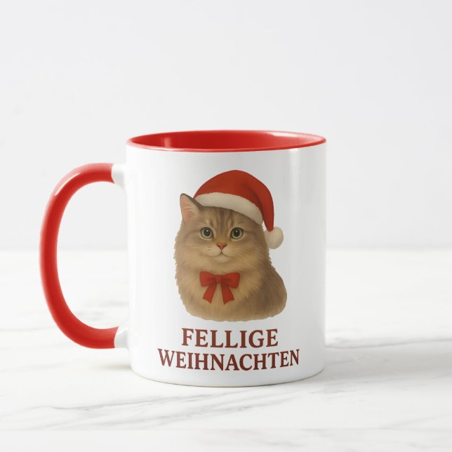 Fellige sibirische Weihnachtskatze Mugg (Vänster)