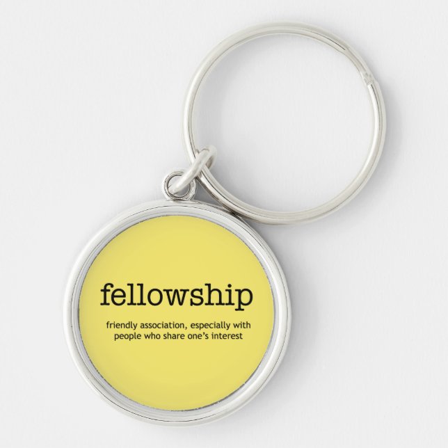 Fellowship Keychain Rund Silverfärgad Nyckelring (Framsidan)
