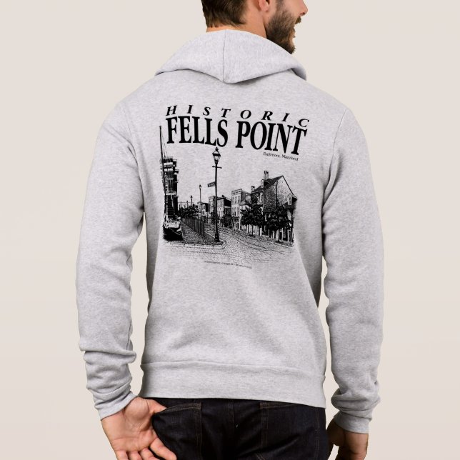 Fells Point Originalkonst T Shirt (Baksida)