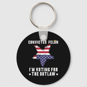 Felon 2024 Donald Trump 2024 Ta Amerika tillbaka Nyckelring