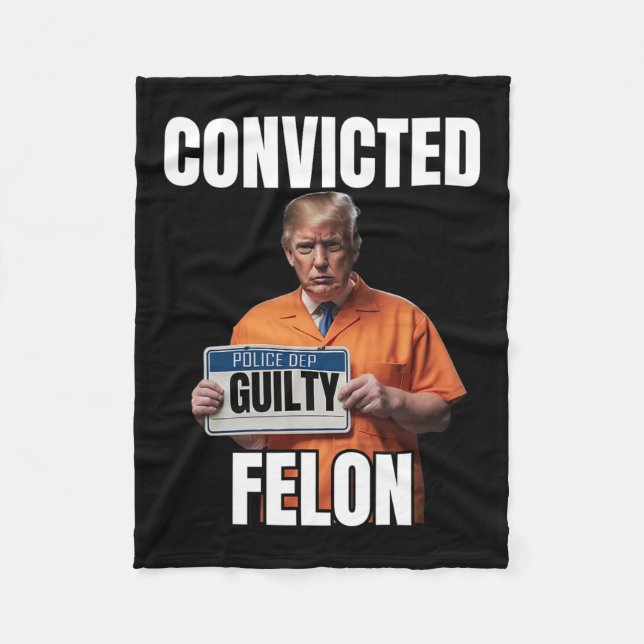 Felon Donald Trump 2024 Fleecefilt (Framsidan)