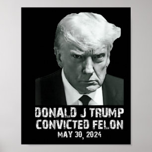 Felon Donald Trump Guilty Lock Him Up Trump-fängel Poster
