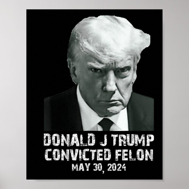 Felon Donald Trump Guilty Lock Him Up Trump-fängel Poster (Framsidan)