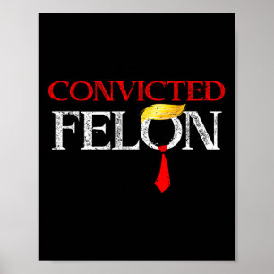 Felon Donald Trump Guilty Lock Him Up Trump-fängel Poster