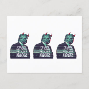 Felon Helping Felons Escape Prison Evil Trump Vykort