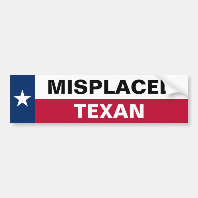Felplacerad Texan Bildekal (Framsidan)