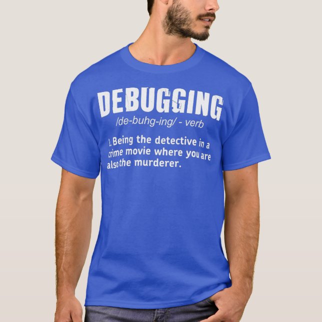 Felsökning Definition T-funny kodning Programmerin T Shirt (Framsida)