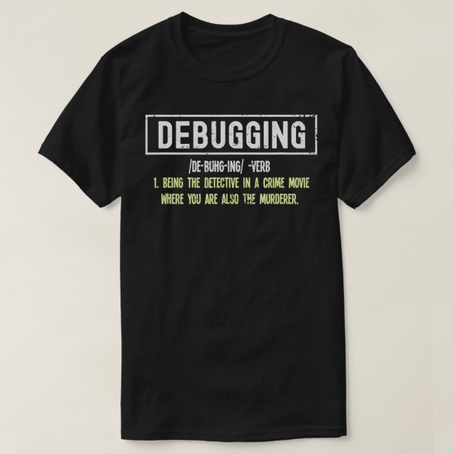 Felsökningsdefinition för datorprogram 1 t shirt (Design framsida)