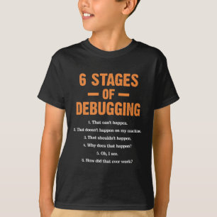 Felsökningskoder Kryp kodning datorprogrammerare T Shirt