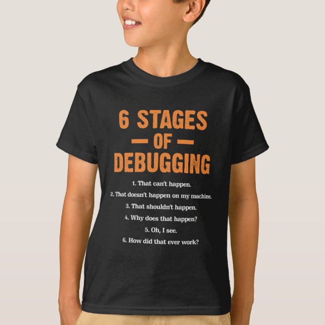 Felsökningskoder Kryp kodning datorprogrammerare T Shirt (Framsida)