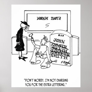 Felstavad Gravsten Poster