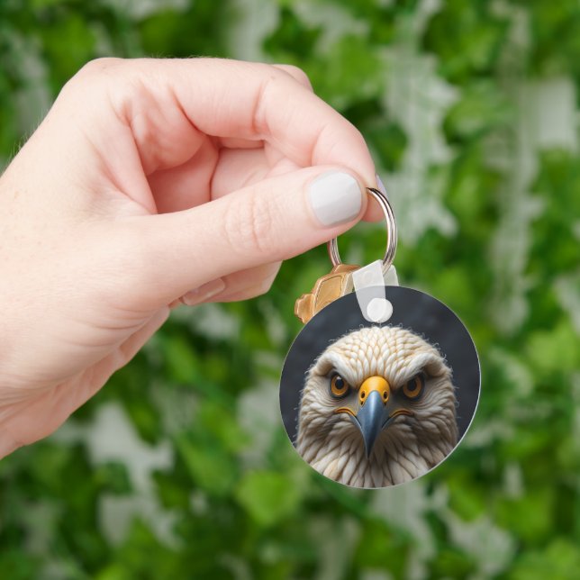 Felted Bird Porträtt Nyckelring (Hand)