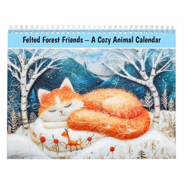 Felted Forest Cats – A Cozy Animal Calendar Kalender (Omslag)