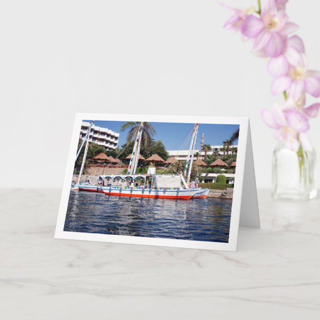 Felucca-båtar på floden Nilen, Luxor Kort (Orkide)