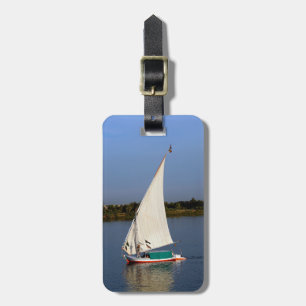 Felucca som seglar längs Nilen - Aswan, Egyptenen Bagagebricka