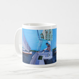 Feluccas på Nilen Målning av Alfred Fox Kaffemugg