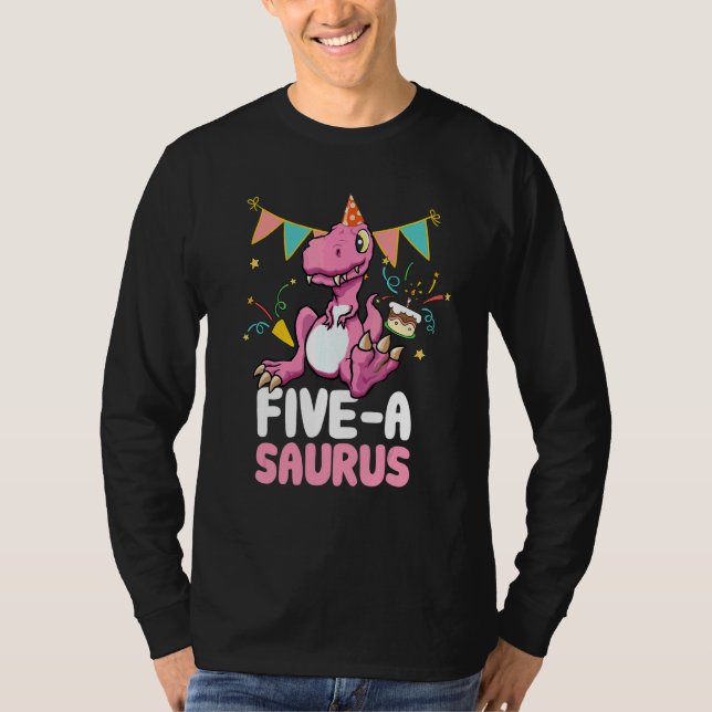 Fem A Saurus Dinosaur Cute Kiddo Rex T Shirt (Framsida)