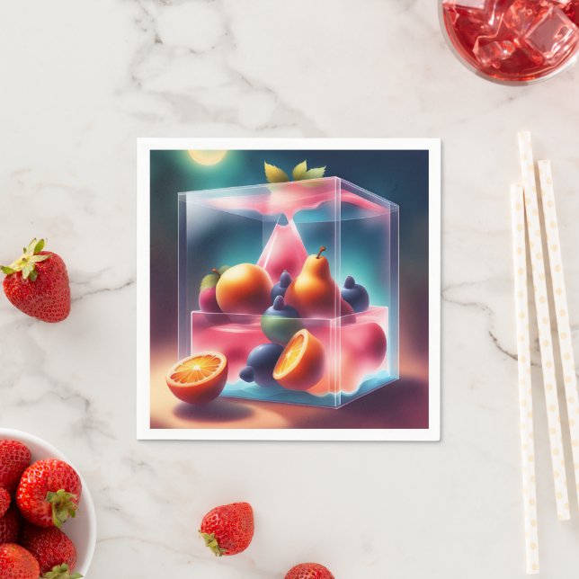 Fem AI-konst för frukt Pappersservett (Insitu)