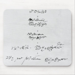 Fem äktaa autografer av William Shakespeare Musmatta