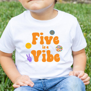 Fem är en Vibe Retro 70:e femte födelsedagen T Shirt
