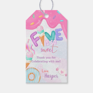 fem är så söt födelsedag presentetikett