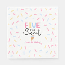 Fem är så sötad iskräm femte Födelsedagsfesten