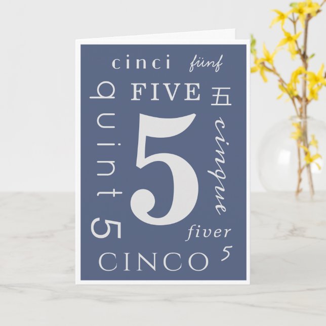 Fem år Sov Kort (Gul blomma)