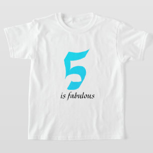 Fem års ålder vid födelsedagsplockens ålder 5  t shirt