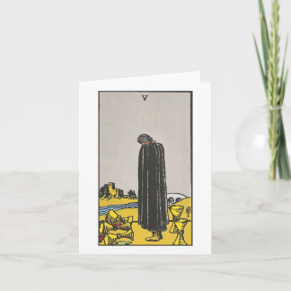 Fem av koppar blank kort -Rider Waite Smith tarot