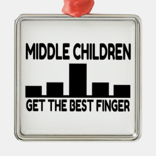 Fem barn Mitten Child Mitten Finger Joke Julgransprydnad Metall