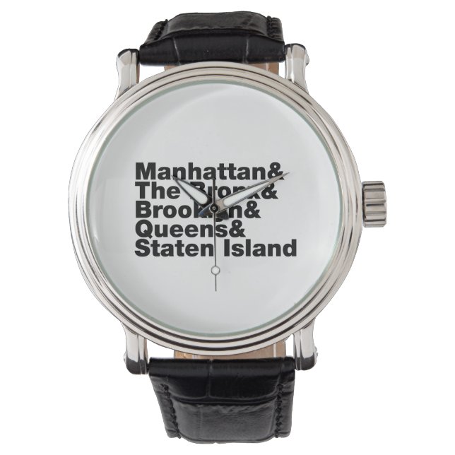 Fem Boroughs ~ New York City Armbandsur (Framsida)