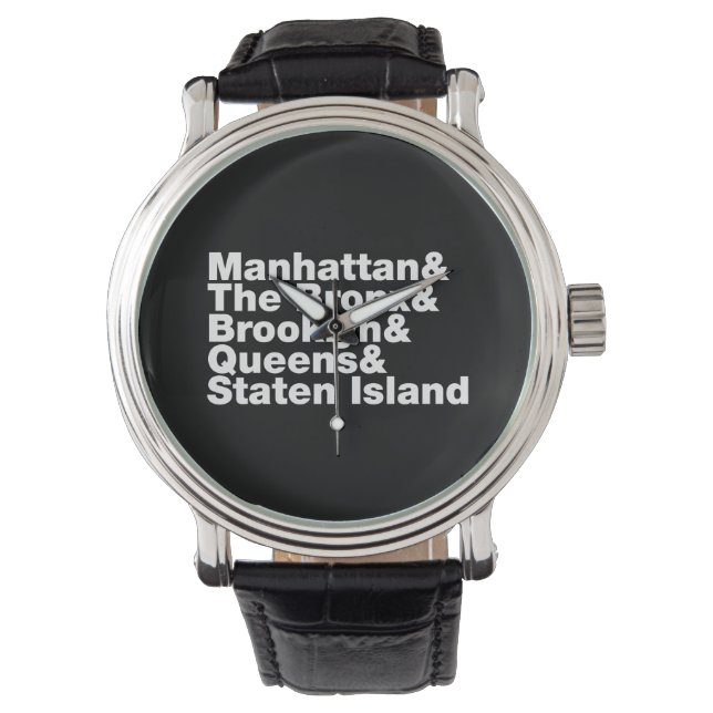 Fem Boroughs ~ New York City Armbandsur (Framsida)