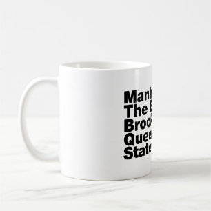 Fem Boroughs ~ New York City Kaffemugg