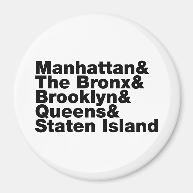 Fem Boroughs ~ New York City Magnet (Framsidan)