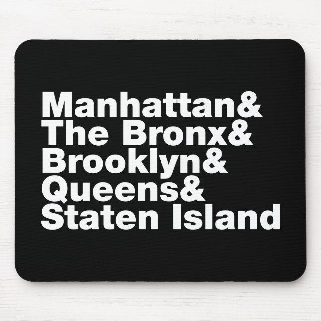 Fem Boroughs ~ New York City Musmatta (Framsidan)