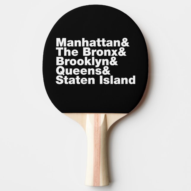 Fem Boroughs ~ New York City Pingisracket (Framsidan)