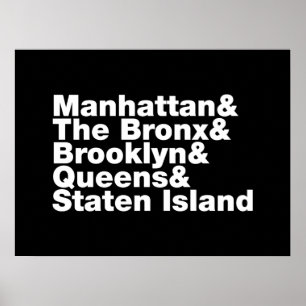 Fem Boroughs ~ New York City Poster