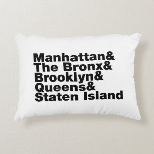Fem Boroughs ~ New York City Prydnadskudde