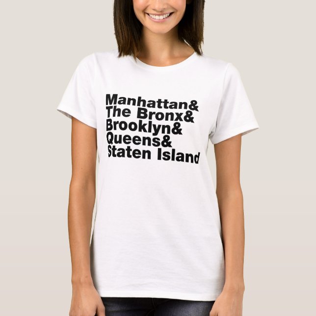 Fem Boroughs ~ New York City Tee (Framsida)