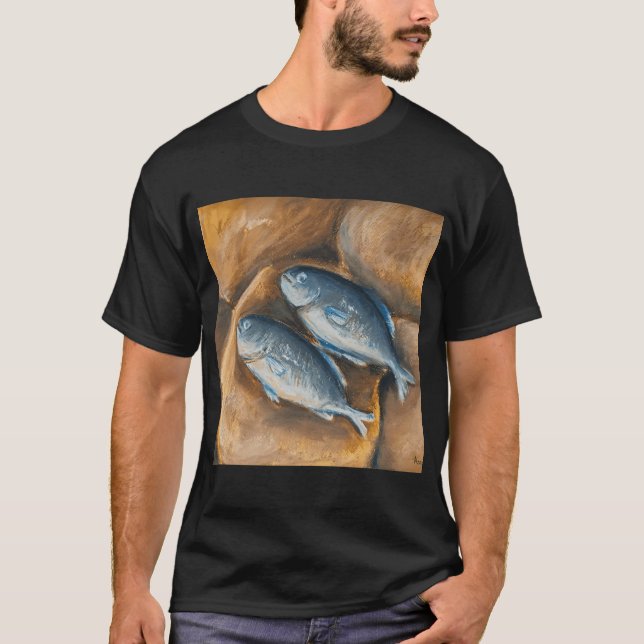Fem bröd och två fiskar t shirt (Framsida)