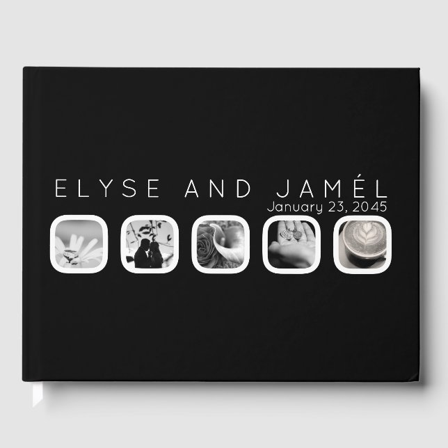 fem bröllop gäst bok (Framsida)