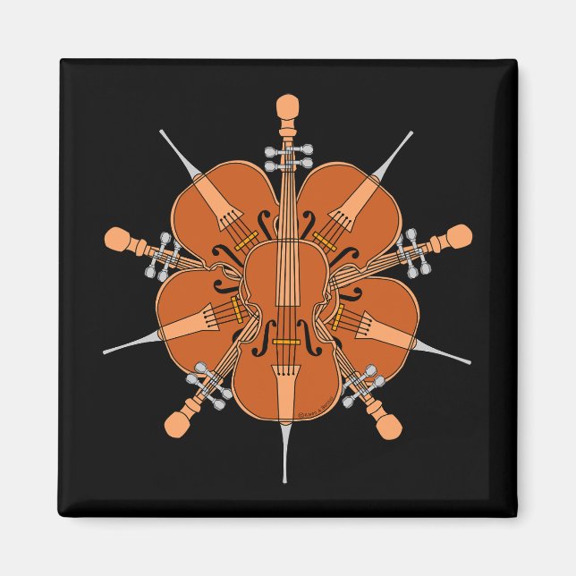 Fem Cellos Magnet (Framsidan)