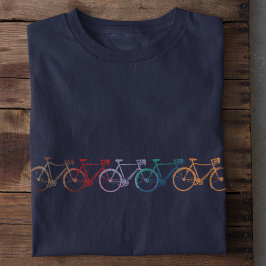 fem cyklar av olika färg coola t shirt