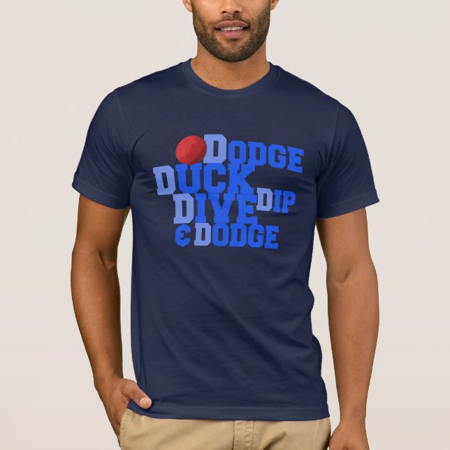 Fem Dar av Dodgeball Tee Shirt (Framsida)