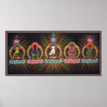Fem Dhyani Buddhas Poster