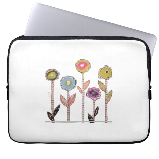 Fem enkla blommor laptop fodral (Framsidan)